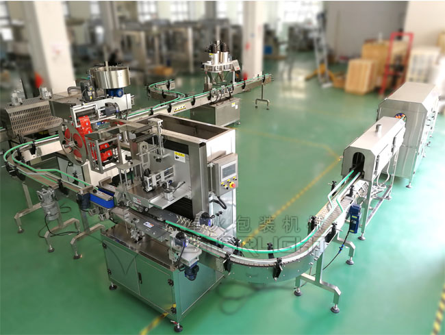 代餐奶昔自動灌裝生產線車間展示